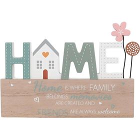 Letra Home Com Base Natural Kasa