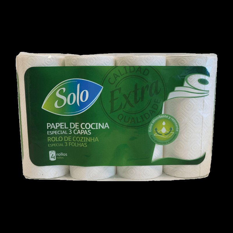 Rolo De Cozinha 3 Folhas Pack De 4