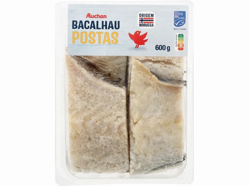 Postas De Bacalhau Da Noruega Msc Auchan 600 gr