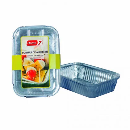 Forma De Alumínio Rectangular 1260 ml Home 7 4Un