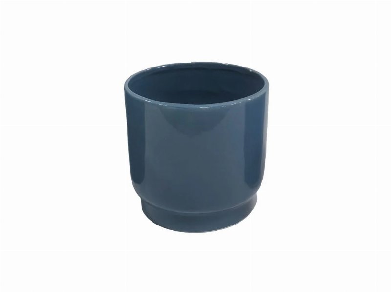 Vaso Cerâmica Gardenstar Azul Ø17Xa15Cm