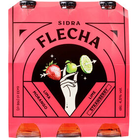 Sidra Com Álcool Morango E Lima Flecha 6 X 33 cl