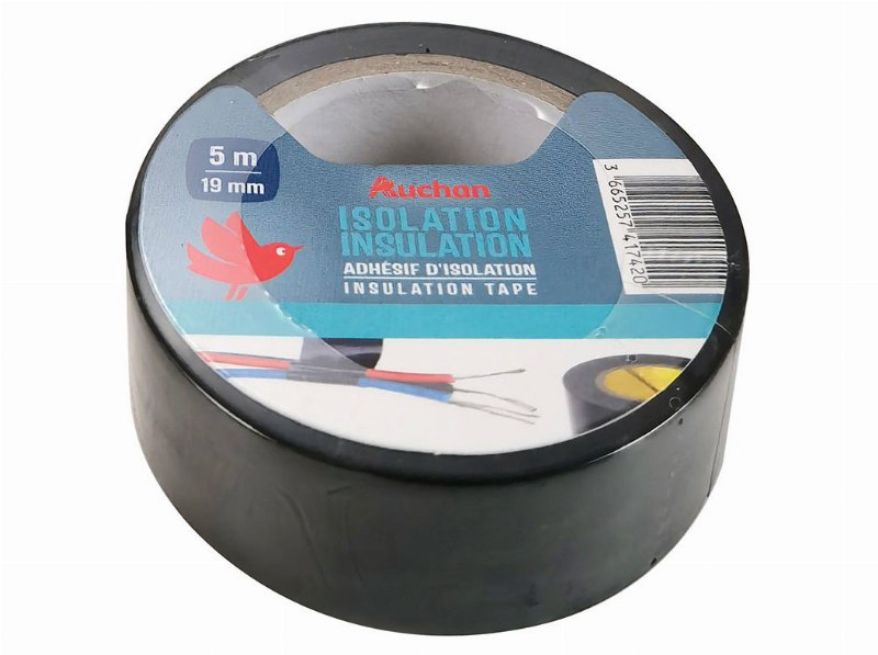 Fita Isoladora Auchan Preto 5Mx19Mm