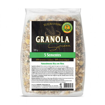 Granola Suprema 5 Sementes Cem Porcento 0.5Kg