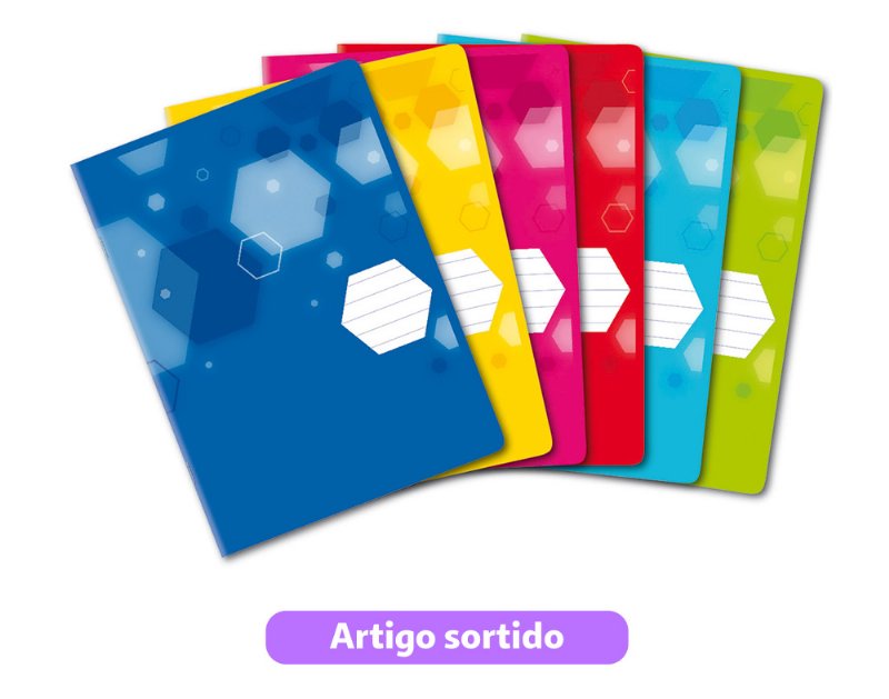 Caderno Agrafado Pautado A5 Auchan 48 Folhas Cores Sortidas