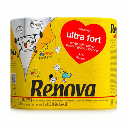 Papel Higiénico Ultra Forte 4 Folhas 4 Rolos Renova 4Un