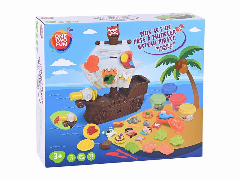 Pasta De Moldar One Two Fun Set Dos Dos Piratas 15 Peças