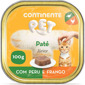 Comida Húmida Para Gato Júnior Paté Peru E Frango Continente Pet 100 g
