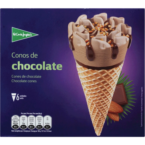 6 Cones De Chocolate 720 ml
