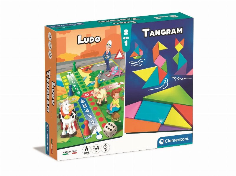Jogo Ludo + Tangram Clementoni