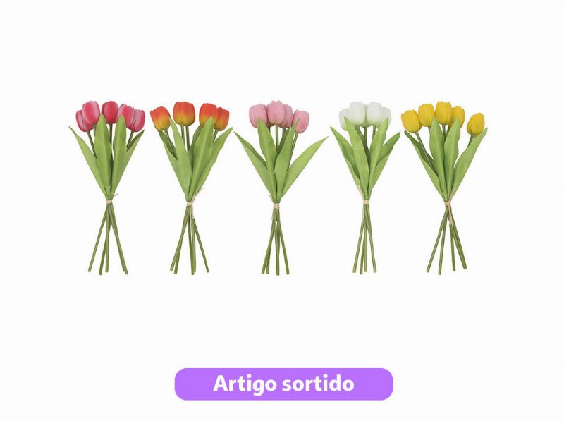 Ramo Tulipas Artificial Actuel 35Cm Modelos Sortidos
