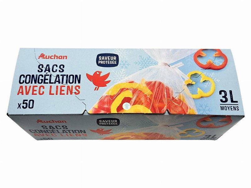Sacos De Congelação Auchan Com Atilho Médios 3 l