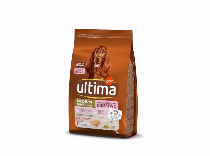 Ração Para Cão Ultima Raça Medium Maxi Sensível Com Salmão 3 kg