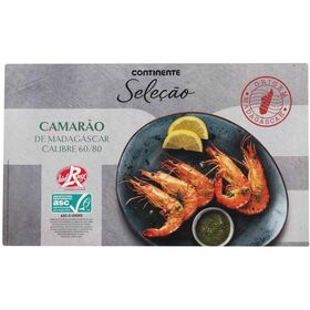 Camarão De Madagáscar 60/80 Asc Congelado Continente Seleção 800 gr