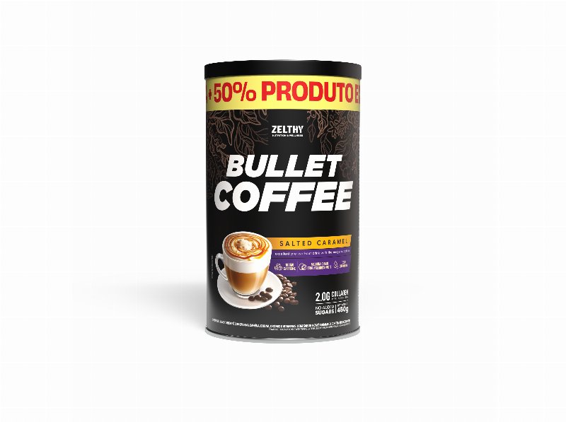 Bullet Coffee Zelthy Caramelo 300 g+150 g Oferta