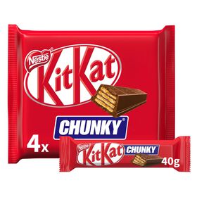 Snack De Chocolate De Leite Chunky Kit Kat 160 gr (4 Un)