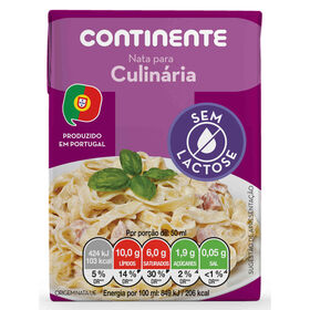 Natas Para Culinária Sem Lactose  Continente 200 ml