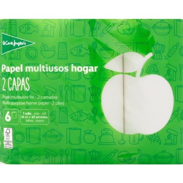 Rolo De Cozinha 2 Capas 6 unidades