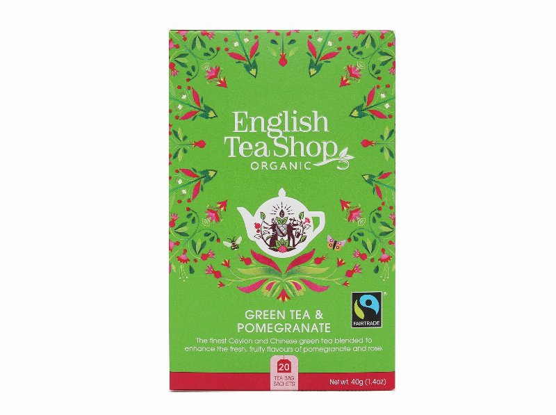 Chá Verde Bio English Tea Shop Romã 40 gr