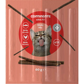 Snack Para Gato Stick De Salmão Continente 12 Un