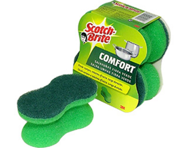 Esfregão Scotch Brite Fibra Salva Unhas Verde 2Un