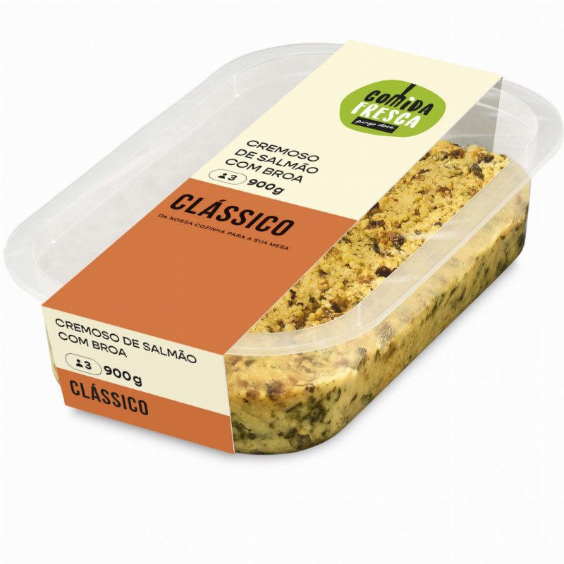 Cremoso De Salmão Com Espinafres E Broa Familiar Comida Fresca 0.9Kg