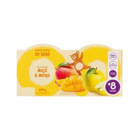 Puré De Fruta Manga E Maçã +8M Continente Do Bebé 4 X 100 gr