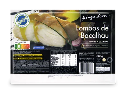 Lombos De Bacalhau Congelados Pingo Doce 0.8Kg