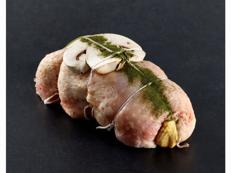 Frango Perna Com Manteiga De Alho Cogumelos E Coentros Kg