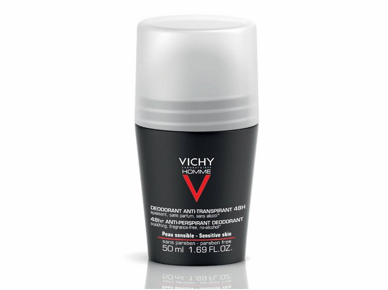 Desodorizante Vichy Homme Pele Sensível 48H Roll On 50 ml