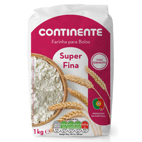 Farinha De Trigo Super Fina Com Fermento Continente 1 kg
