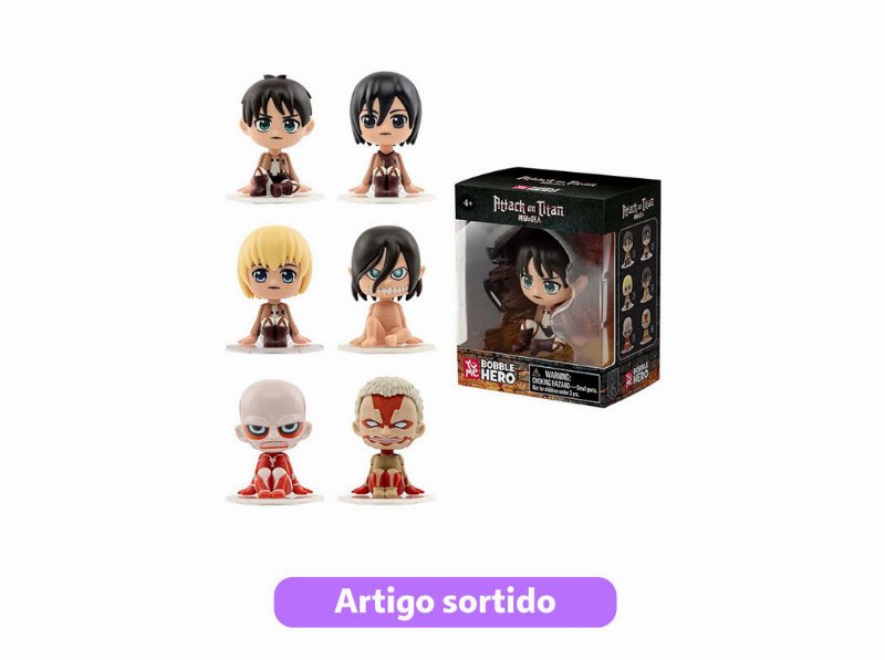 Figura Yu Me Attack On Titan Bobble Hero Modelos Sortidos