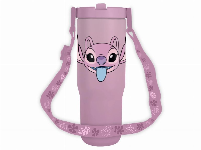 Copo Térmico Xl Lilo & Stitch Rosa Angel 887 ml