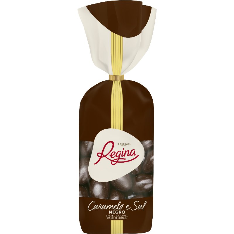 Amêndoas Cobertas De Chocolate Negro, Caramelo E Sal 150 g
