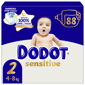 Fraldas Sensitive 4-8 kg T2 Dodot 88 Un