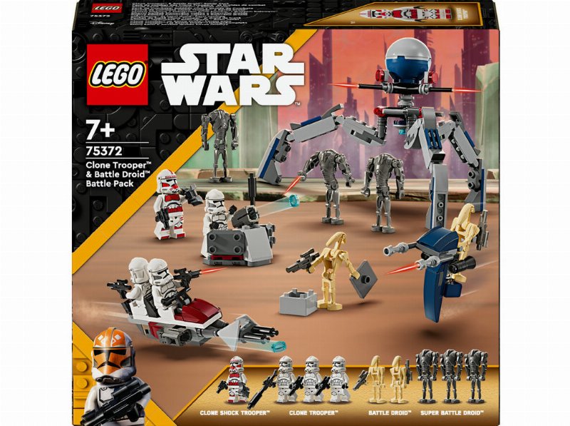 Pacote De Combate Clone Troopert E Battle Droidt Lego Star Wars 75372