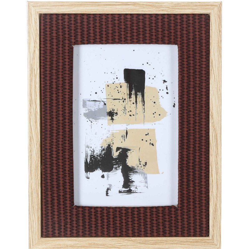 Moldura Palhinha 10X15Cm Castanho Kasa