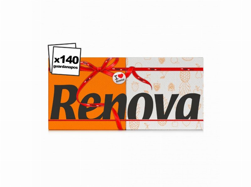 Guardanapos Red Label Renova 1 Folha 140 Unidades 30X32Cm