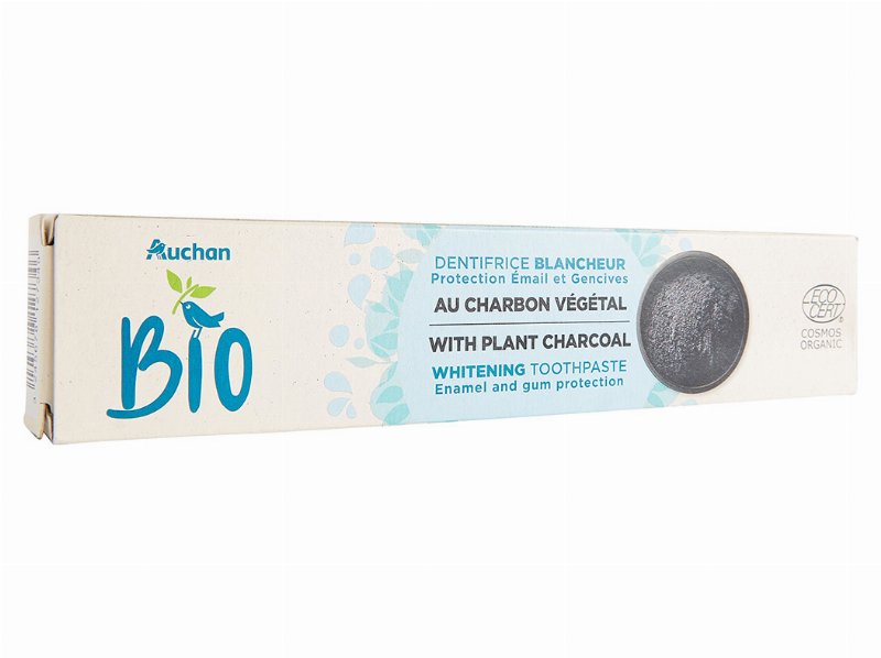 Pasta Dentífrica Auchan Bio Carvão Vegetal 75 ml