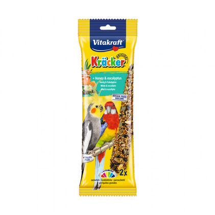 Snack Barrita Para Periquitos Grandes Com Mel E Eucalipto Vitakraft 0.18Kg