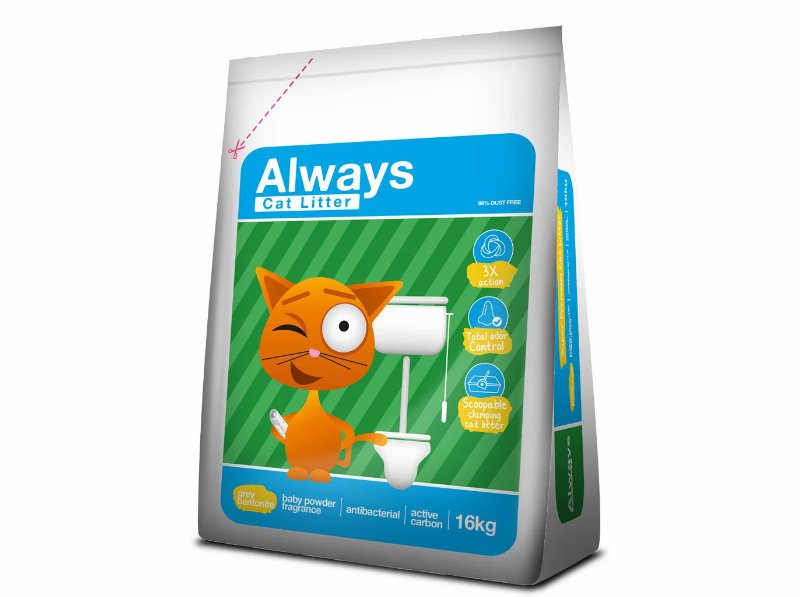 Areia Para Gato Always 3X Action 16 kg