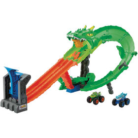 Hot Wheels - Pista Monster Trucks Dragão Demolidor