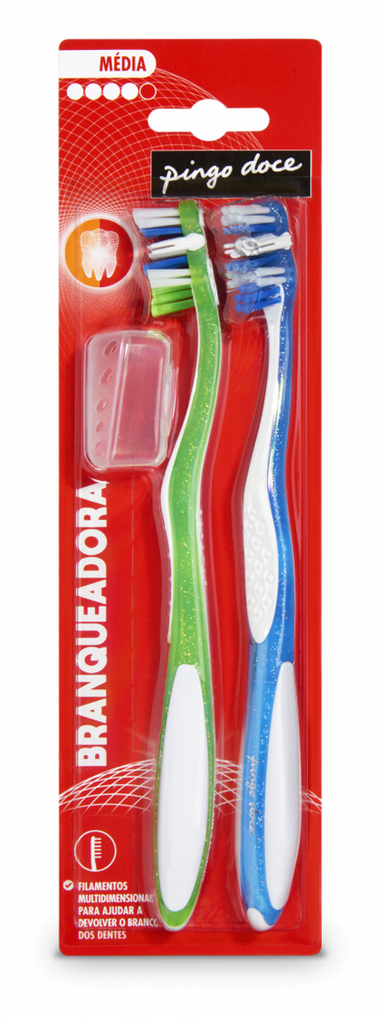 Escova De Dentes Perfect White Média Pingo Doce 2Un