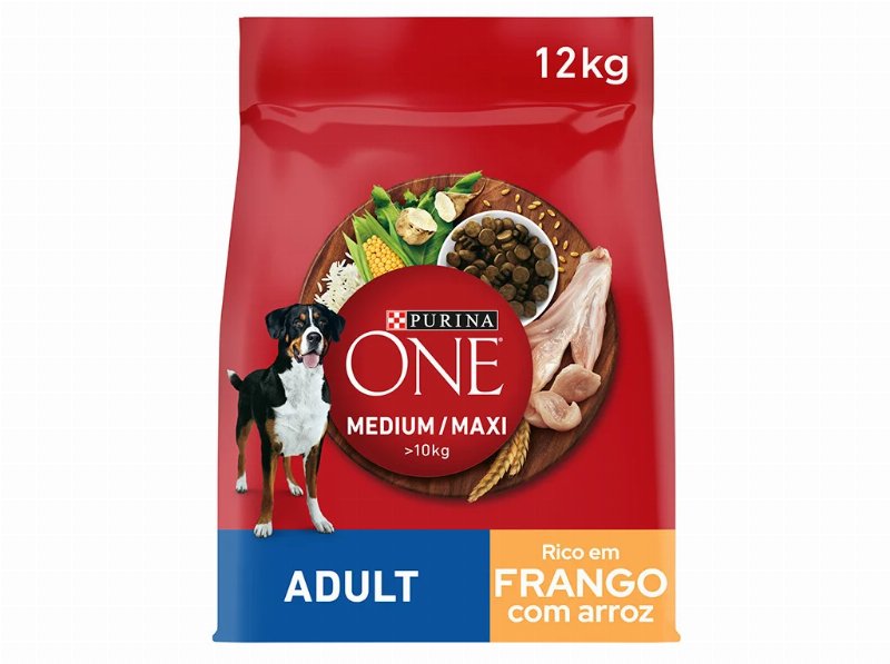 Ração Para Cão Purina One Médio / Maxi Frango 12 kg