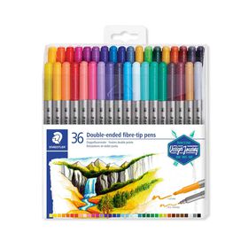 Marcadores De Colorir Ponta Dupla Fina E Pincel Staedtler 36 Un