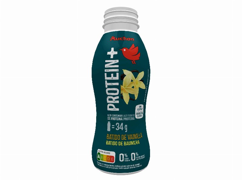 Iogurte Líquido+Proteína Auchan Magro Baunilha Sem Glúten 350 g