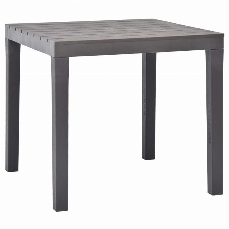 Hkh Mesa De Jardim 78X78X72 Cm Plástico Mocca - Cinzento