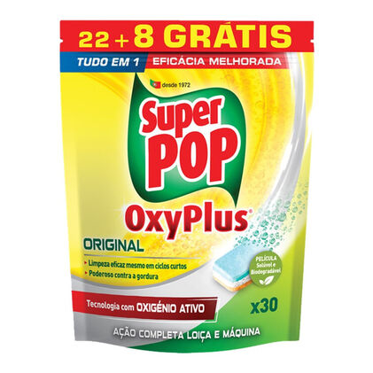 Pastilhas Para Máquina Loiça Oxi Plus Super Pop 30Un