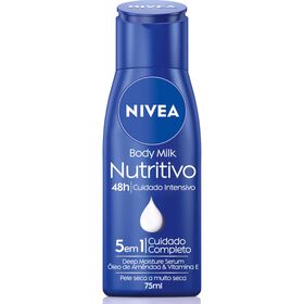 Creme Corpo Body Milk Hidratante Nutritivo Nivea 75 ml