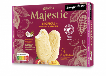 Gelados Majestic Tropical Com Manga E Maracujá Pingo Doce 0.4L